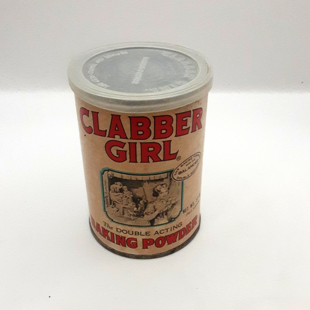 Vintage Clabber Girl Baking Powder Tin 4.25" X 3"